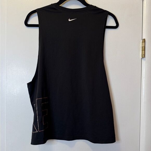 NIKE Sleeveless Logo Tank Black Women’s Size Large - Picture 4 of 8